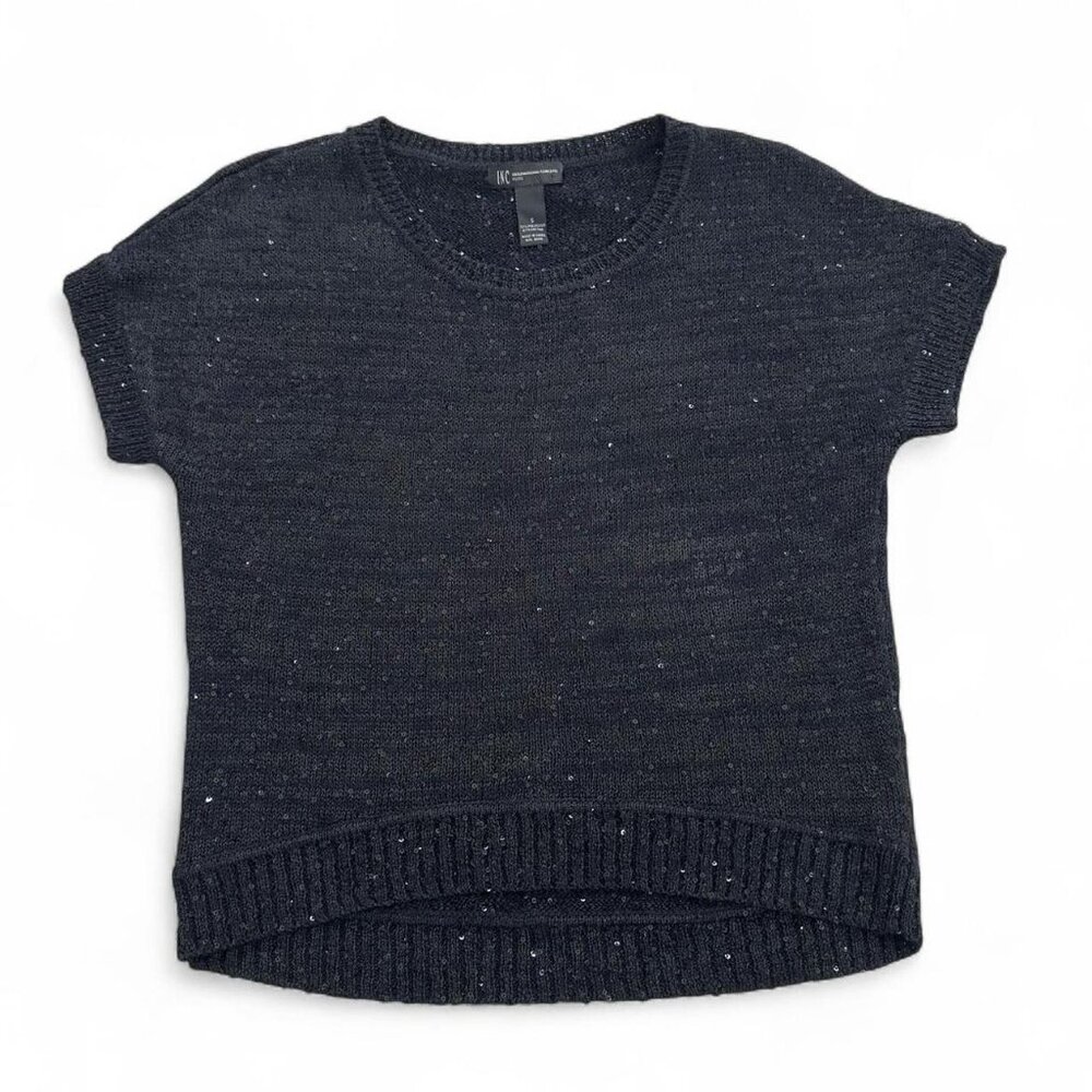 vintage inc sequin crochet top